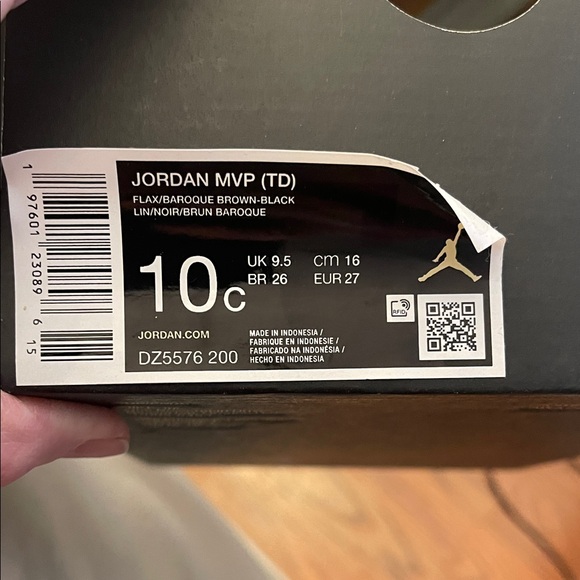 Air Jordan Jumpman MVP – ‘Flax/Baroque Brown” TD Size 10C - Picture 15 of 17